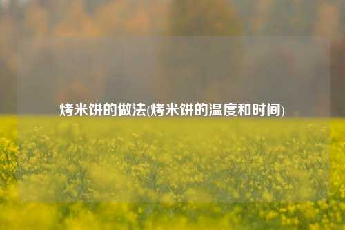 烤米饼的做法(烤米饼的温度和时间)